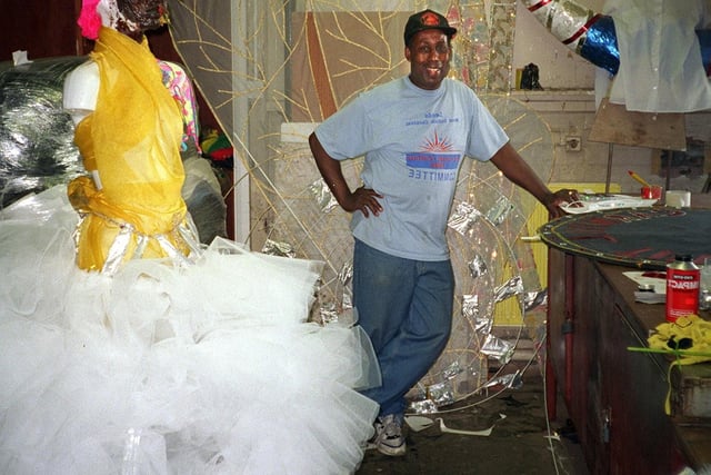 Arthur France, chairman of Leeds West Indian Carnival Committee, working behind the scenes ahead of the celebrations in August 1997.
