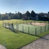 Taking shape: The new multi use games area at Manston Primary School