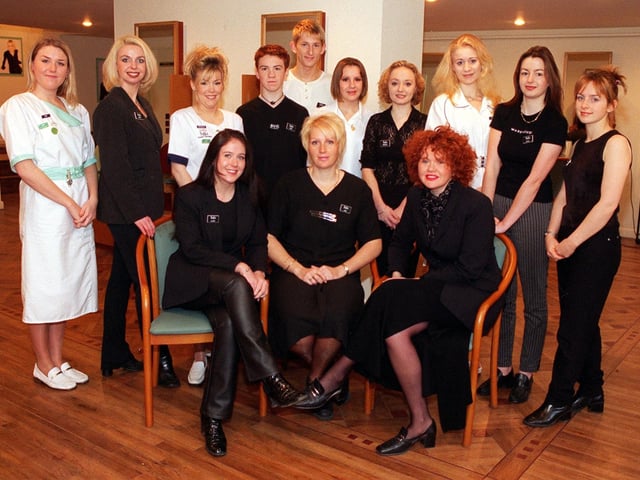 The team at Saks Hair and Beauty Salon in the Queens Arcade pictured in November 1997.