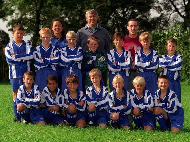 Seacroft Lions U-11s pictured in September 1997.  Back row, from left, are Louise Fletcher (manager), Chris Fletcher and Dave Wilson. Middle row, from left, are Phil Gleed, Scott Jones, Glenn Wood, Chris Pickersgill, Sam Fletcher, Michael Lee and Sam Cockerham. Front row, from left, are Neil Newton, Liam Douglas, Kieran Casey, Martyn Wigglesworth, Harris Speight, Paul Beckwith and James Wilson.