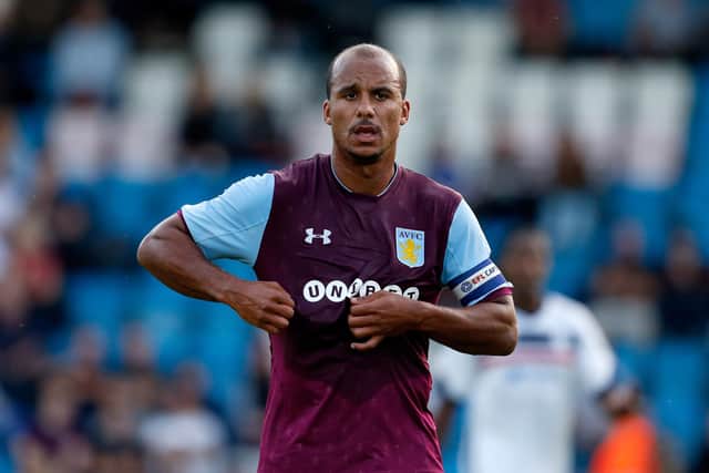 TELFORD, ENGLAND - JULY 12: Gabriel Agbonlahor of Aston Villa during the Pre-Season Friendly between AFC Telford United and Aston Villa at New Bucks Head Stadium on July 12, 2017 in Telford, England. (Photo by Malcolm Couzens/Getty Images)