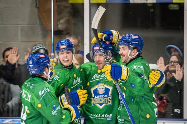 ON A ROLL: Leeds Knights have won their last seven NIHL National league games. Picture: Ben Gordon/Knights Media.