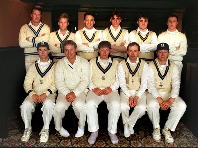 Alwoodley CC who played in the Airedale and Wharfedale Senior Cricket League pictured in May 1996. Back row, from left, are Martin Knight, Mike Smith, Richard Wilkinson, Ian Taylor, Paul Mercer and Greg Weir. Front row, from kleft, are Michael Dallaston, Glen Broughill, Rob Pickles captain, John Firth and Jon Pickles.