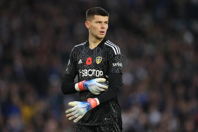 UPDATE: On Leeds United goalkeeper Illan Meslier. Photo by Marc Atkins/Getty Images.