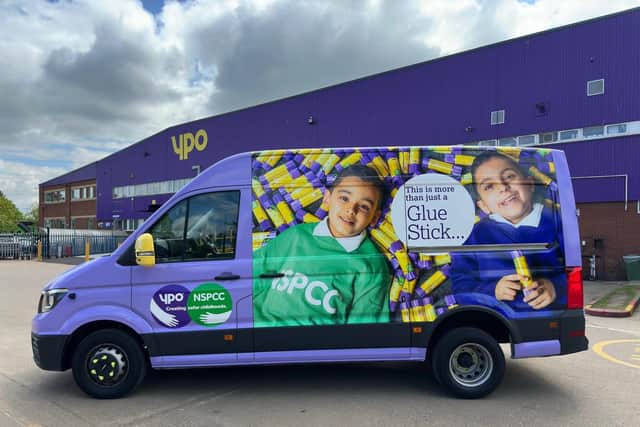 YPO and NSPCC branded van
