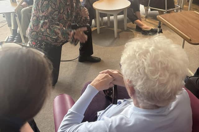 Memphis Pete, Elvis Presley tribute act, performing to residents at HC-One’s Colton Lodges Care Home