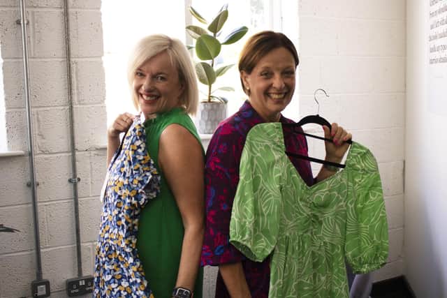 Smart Works Leeds trustee Tracy Fletcher, left, and volunteer Kelly Round at the centre at Mabgate Mills in Leeds. Tracy, who is also MD of Campbell & Fletcher Recruitment, will launch the Swap for Smart Works Leeds initiative tonight at East 59th, at Victoria Gate in Leeds. Picture by Lottie Roberts.