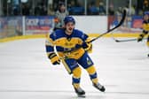 LOSING SIDE: Leeds Knights' Oliver Endicott scored a late goal for GB Under-20s, but it couldn't prevent a 7-4 defeat to Croatia at the IIHF World Championships in Lithuania. Picture: Jonathan Gawthorpe