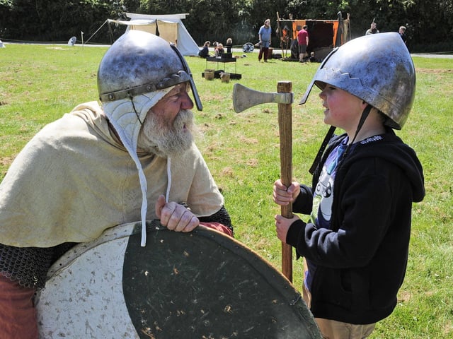 Locals were encouraged to dress up and watch a weapons show and tell, a small skirmish and listen to story telling.