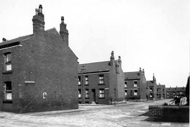 The gable ends of Bude Road and Clovelly Row on Clovelly Terrace pictured in August 1949.
