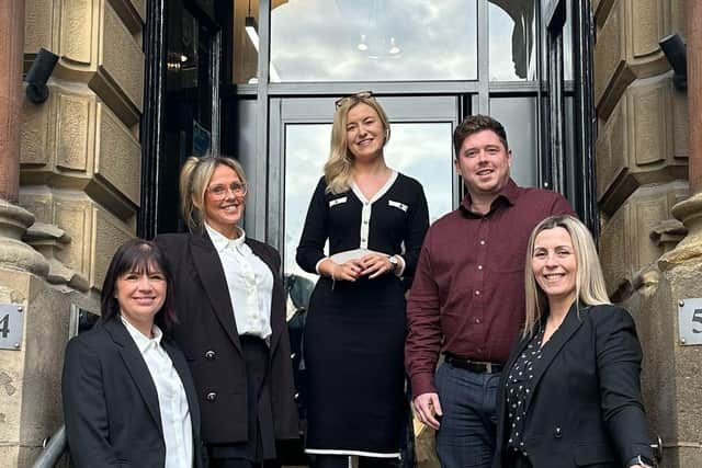 (left to right) Sonia Millar, Samantha Worsman, Jessica Hudson, Stuart Cretch, Rachel Alderson.
