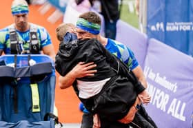 Rob Burrow and Kevin Sinfield at the marathon