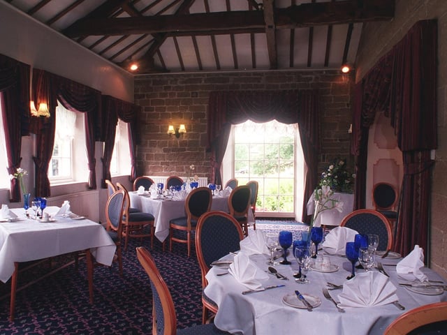 The restaurant at Waterton Park Hotel in July 2000.