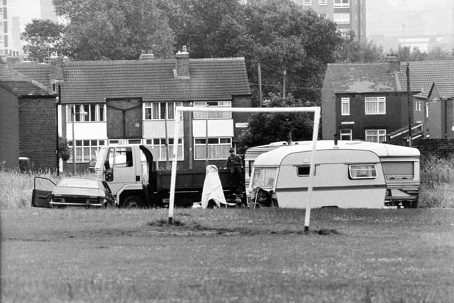 July 1988 and parents at Thornhill Middle on Hayefield Terrace in Wortley were urging the city council to remove travellers who parked their caravans on the playing field of the school.