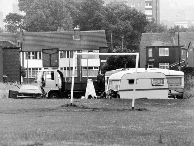 July 1988 and parents at Thornhill Middle on Hayefield Terrace in Wortley were urging the city council to remove travellers who parked their caravans on the playing field of the school.