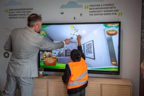 The Insight House featured interactive games that teach the importance of sustainable housebuilding