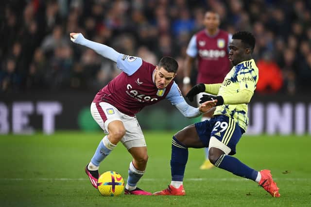 HUGE PRAISE: For Leeds United's 19-year-old Italian international forward Willy Gnonto, right, from Gary Neville. Photo by Gareth Copley/Getty Images.