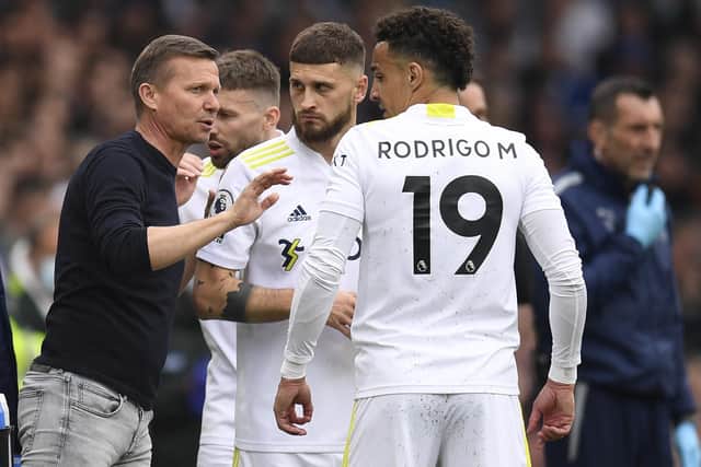 FEEDBACK SPONGE - Jesse Marsch has found in Rodrigo a player who wants input from his head coach at Leeds United. Pic: Getty