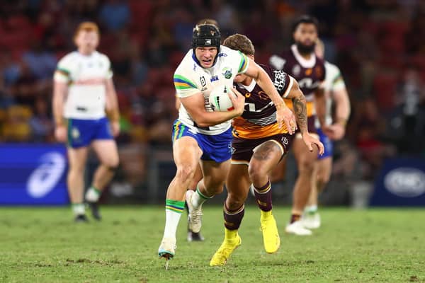 Australian half-back Brad Schneider, seen in NRL action for Canberra Raiders against Brisbane Broncos three months ago, is set to make his Hull KR debut at Leeds Rhinos on Friday. Picture by Chris Hyde/Getty Images.