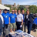 Amongst visitors to Leeds for Europe’s stall at Braderie de Lille was Mayor of Lille Arnaud Deslandes (fifth left). Contributor Peter Packham is third left.