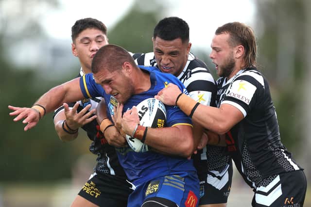 Wiremu Greig takes the ball in during a reserve match for Parramatta Eels. (Photo by Mark Metcalfe/Getty Images)