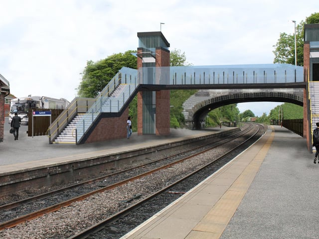 Due to be completed in April 2024, the £6m Garforth station ‘Beacon' bridge, so-called due to the striking design of its two lift shafts, is the first of its kind in the UK and will give rail passengers a safe, step-free option at the station for the first time.