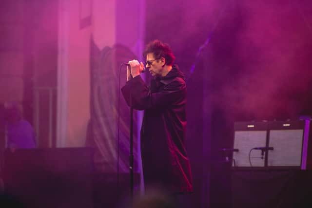 Ian McCulloch from Echo and the Bunnymen on stage.