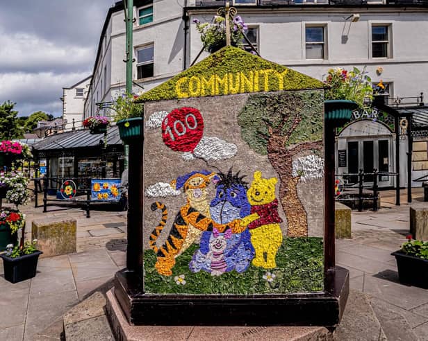One side of the Children's well celebrates 100 years of Winnie the Pooh. Photo Roger Beverley