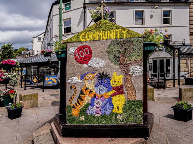 One side of the Children's well celebrates 100 years of Winnie the Pooh. Photo Roger Beverley