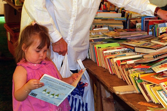 A three day Monster Gala was held in Pontefract Park in July 1997. Young Lorna Hudson finds her own choice of books.