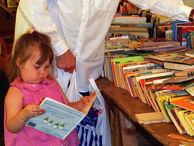A three day Monster Gala was held in Pontefract Park in July 1997. Young Lorna Hudson finds her own choice of books.
