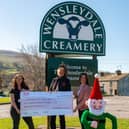 Wensleydale Creamery and The Hawes Yarn Bombers have raised vital funds for Yorkshire Air Ambulance.