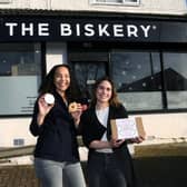 Saskia Roskam, left, and Lisa Shepherd, right, launched The Biskery, a bespoke biscuit making company. Photo: Jonathan Gawthorpe