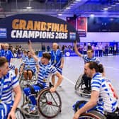 Halifax Panthers celebrate their victory over Leeds Rhinos in last Sunday's Betfred Wheelchair Super League Grand Final at the National Basketball Performance Centre in Manchester. Picture by Allan McKenzie/SWpix.com.