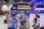 Halifax Panthers celebrate their victory over Leeds Rhinos in last Sunday's Betfred Wheelchair Super League Grand Final at the National Basketball Performance Centre in Manchester. Picture by Allan McKenzie/SWpix.com.