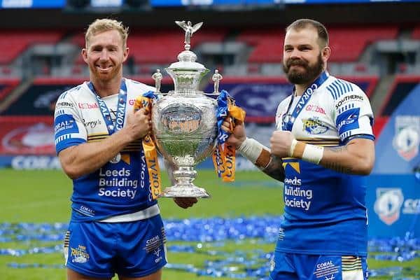 Matt Prior, pictured left with Adam Cuthbertson, was a Challenge Cup winner in 2020.  Picture by Ed Sykes/SWpix.com.