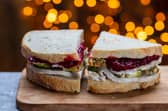 Leftovers Christmas sandwich with turkey, stuffing and cranberry sauce Pic: Magdalena Bujak/Adobe