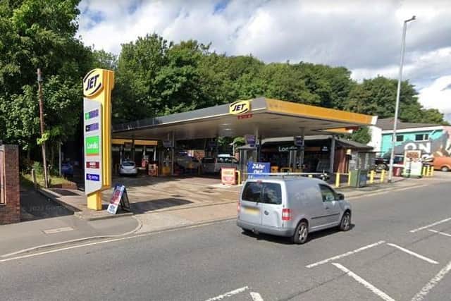 The fight broke out on the forecourt of the Jet petrol station on Meanwood Road. Photo: Google