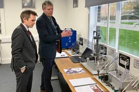 Mark Stewards at Springfield Training with engineering tutor Andrew Davis