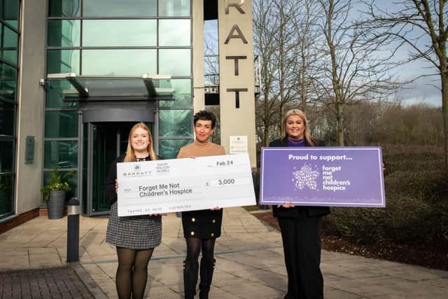 Forget Me Not Children's Hospice receives £3,000 from Barratt Developments Yorkshire West