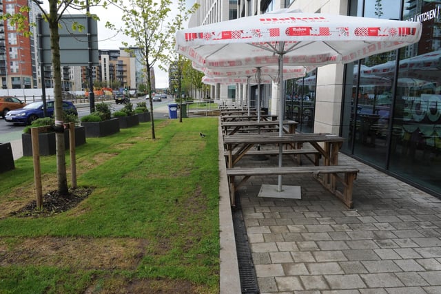 It may not have been sunny when the YEP visited, but there is a beer garden giving customers the chance to soak up some sun.