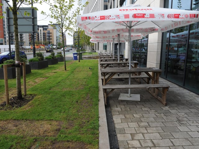 It may not have been sunny when the YEP visited, but there is a beer garden giving customers the chance to soak up some sun.