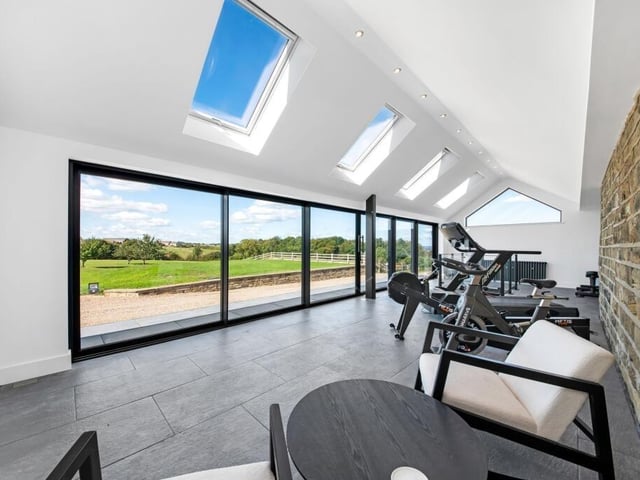 Lovely views while you're working out in the home gym.