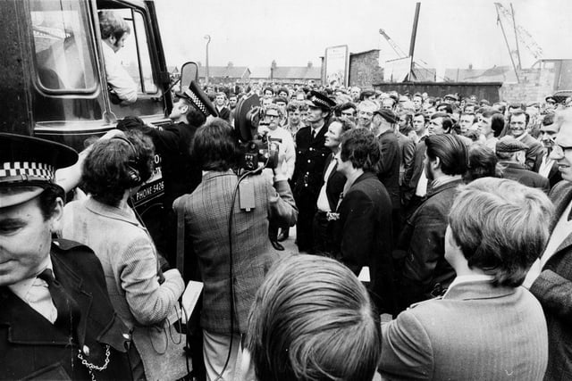 The dockers strike pictured in July 1972.