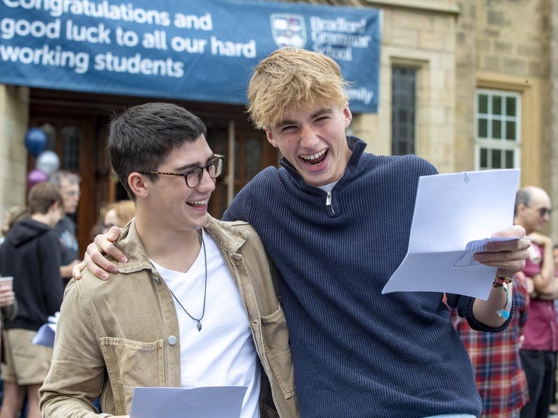 Will Palmer, who has ambitions to play county hockey, was diagnosed with type 1 diabetes six years ago and has a glucose sensor and insulin pump to ensure his blood sugar levels remain steady. Today he, and his Alfie Sanderson, is celebrating 10 GCSEs - including four 9s, three 8s, two 7s and a six.