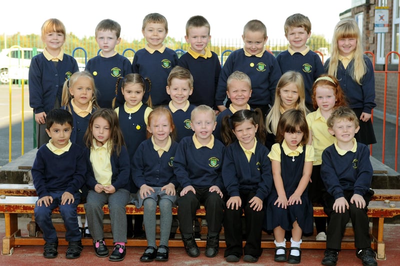 Happy times at Hedworth Lane Primary School, in Boldon Colliery. Here is Mrs Kane's reception class in 2014.