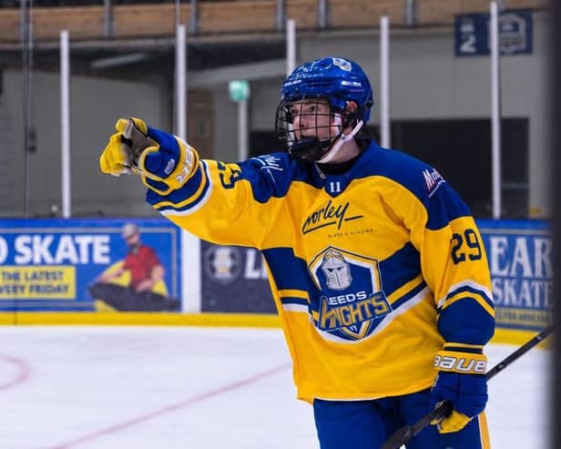 ON SONG: Josh Hartley has started the season brightly for Leeds Knights II - scoring eight goals and seven assists in just eight appearances. Picture: Danny Rich/Knights Media.