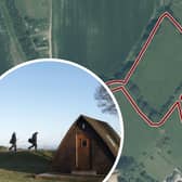 A alamping pods site, inset, could be built in a village near Wetherby.