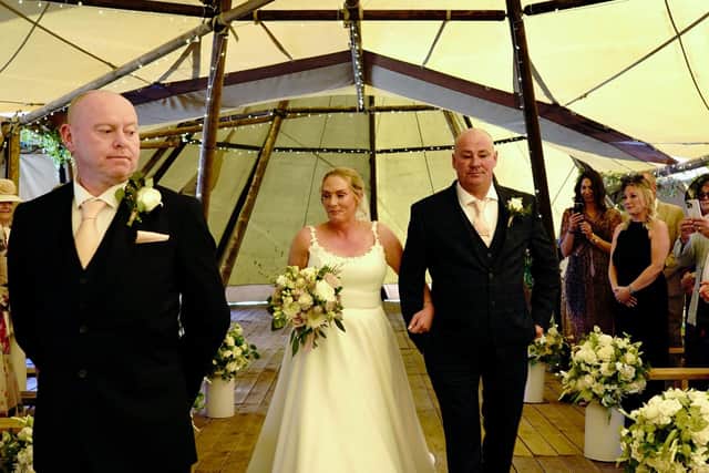 Jenny and Chris Hulme's wedding at Yorkshire Wildlife Park.