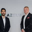 WARM WELCOME: New corporate finance partner Iffy Hussein, left, with UK Head of Corporate Finance Lee Humble, right